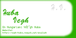 huba vegh business card